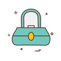 Ladies bag icon design vector Royalty Free Stock Photo