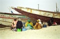 Ladies on the beach, Nouakchott, Mauritania Royalty Free Stock Photo