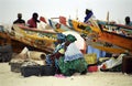 Ladies on the beach, Nouakchott, Mauritania Royalty Free Stock Photo