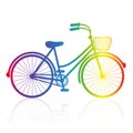 Ladies Bike Rainbow Colored Bicycle Colorful