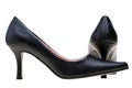 Ladies black high heels shoes isolated