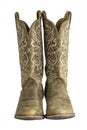 Ladies Brown Western Cowboy Boots Royalty Free Stock Photo