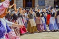 Ladies dancing at the Moors and Christians Festival - Moros y Cristianos Fiesta, Soller, Mallorca