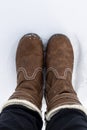 Ladies Dark Brown Winter Snow Boots