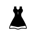 Black solid icon for Ladies dress, wear and cloth