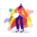 Ladies fashion illustration concept vector