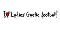 Ladies Gaelic football love message Royalty Free Stock Photo