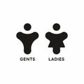 Ladies and gent icon vector template