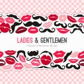 Ladies and gentlemen invitaton Royalty Free Stock Photo