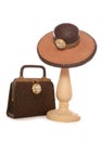 Ladies hat and bag ornament Royalty Free Stock Photo