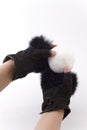 Ladies luxury black gloves