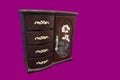 Ladies Mahogany Jewellery Box Pink background