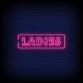 Ladies Neon Signs Style Text vector Royalty Free Stock Photo