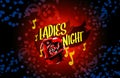 Ladies night flyer vector Royalty Free Stock Photo