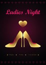 Ladies night high heel fashion gold