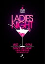 Ladies night party design. Royalty Free Stock Photo