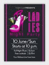 Ladies Night Party Flyer, Template or Banner design.