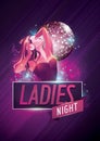 ladies night poster design. Vector illustration decorative design