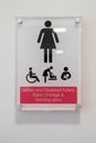 Ladies female public toilet rest room sign