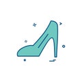 Ladies sandal icon design vector