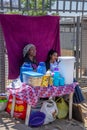 Ladies selling coffee and rusks from road side stall