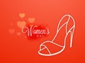 Ladies shoe for International Womens Day celebration. Royalty Free Stock Photo