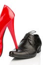 Ladies shoes and men's shoes