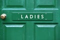 Ladies toilet door sign