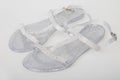 Ladies Transparent Buckled Jelly Shoes