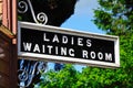 Ladies and Waiting Room sign, Hampton Loade. Royalty Free Stock Photo