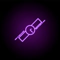 Ladies Watch icon. Elements of Beauty, make up, cosmetics in neon style icons. Simple icon for websites, web design, mobile app, Royalty Free Stock Photo