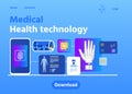 Lading Page Advertising Medical Health Technology