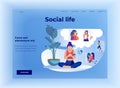 Lading Page Offering App for Analyzing Social Life