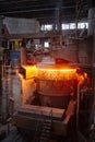 Ladle-furnace. Iron smelting, Steel production. Metallurgy. Industry