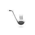 Ladle icon with shadow Royalty Free Stock Photo