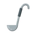 Ladle. Large metal spoon. Element of kitchen and tableware.