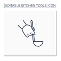 Ladle line icon Royalty Free Stock Photo