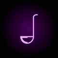 ladle neon icon. Elements of web set. Simple icon for websites, web design, mobile app, info graphics