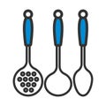 Ladle Set Icon Royalty Free Stock Photo