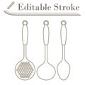 Ladle Set Icon Royalty Free Stock Photo