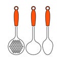 Ladle Set Icon Royalty Free Stock Photo