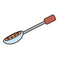 Ladle spoon with soup food design Royalty Free Stock Photo