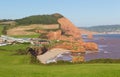 Ladram Bay beach Devon England UK between Budleigh Salterton and Sidmouth Jurassic Coast Royalty Free Stock Photo