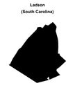 Ladson outline map Royalty Free Stock Photo