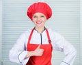 Lady adorable chef teach culinary arts. Best culinary recipes to try at home. Improve culinary skill. Welcome to my