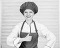 Lady adorable chef teach culinary arts. Best culinary recipes to try at home. Improve culinary skill. Welcome to my