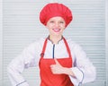 Lady adorable chef teach culinary arts. Best culinary recipes to try at home. Improve culinary skill. Welcome to my