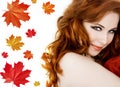 Lady autumn Royalty Free Stock Photo