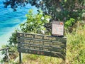 Lady bay Beach Sign, Sydney harbour, Australia