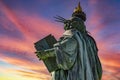 The lady of the Big Apple, better known as the Statue of Liberty of New York in the middle of Manhattan. Royalty Free Stock Photo